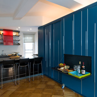 Modern kitchen inspiration - Inspiration for a modern kitchen remodel in New York with open cabinets