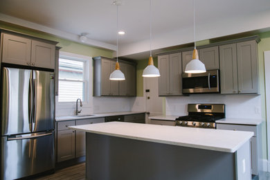 Example of an ornate kitchen design in Boston