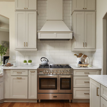 Unique and Inviting Transitional Gray Kitchen