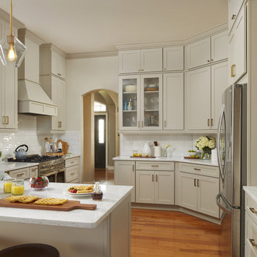 Unique and Inviting Transitional Gray Kitchen