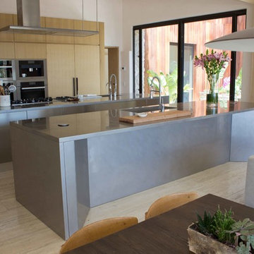 Unique Double Stainless Steel Kitchen island