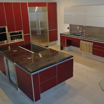 Universal Design Red Kitchen
