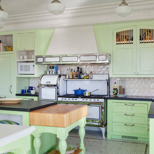 75 Beautiful Coastal Kitchen With Green Cabinets Pictures Ideas December 2020 Houzz