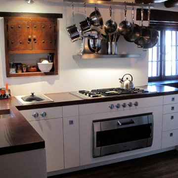 Updated kitchen in historic adobe