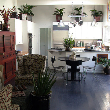Upscale Kitchen With Living Greenery In Self-Watering Pots