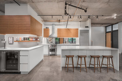 Example of a mid-sized urban kitchen design in Minneapolis