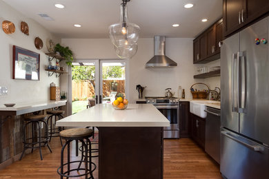 Design ideas for a world-inspired kitchen in Santa Barbara.