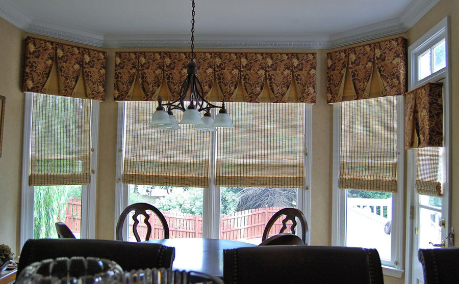 Valance and woven woods