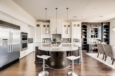 Example of a transitional kitchen design in Salt Lake City