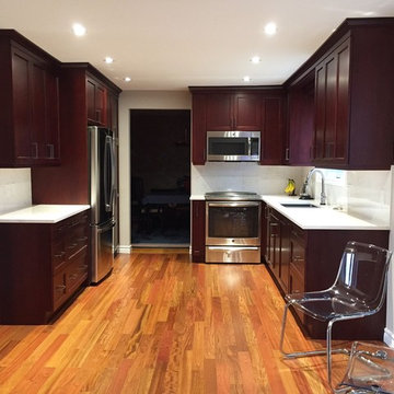 Various Stained Maple Kitchens