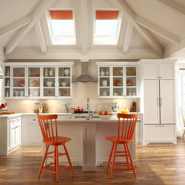 Velux skylights brighten kitchens