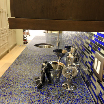 Vetrazzo Cobalt Skyy Patina Kitchen Countertop