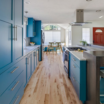 Vibrant Blue Kitchen