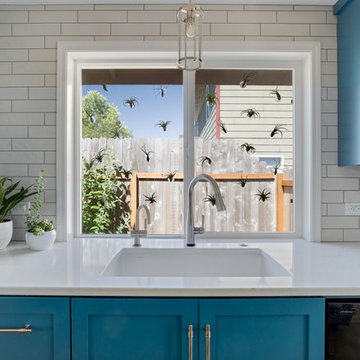Vibrant Blue Kitchen