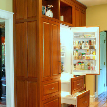 Victorian Kitchen in Mahogany- Built-In Refrigerators