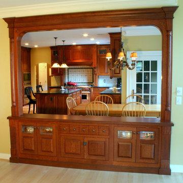 Victorian Room Divider Cabinet in Quarter-Sawn Oak