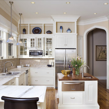 View of kitchen work area