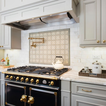 Vintage Victorian Kitchen with Bold and Brassy Details