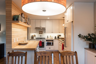 Inspiration for a mid-century modern kitchen remodel in Denver