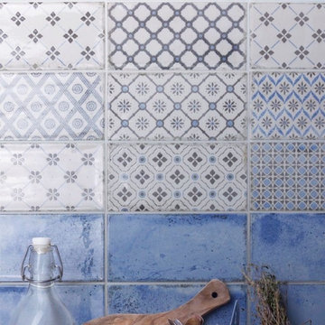 Vita Blue and White Decorative Wall Tiles - Direct Tile Warehouse