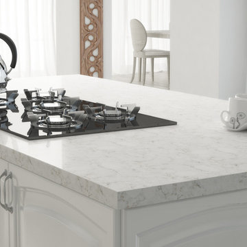 Vittoria White Della Terra Quartz collection Kitchen Countertop