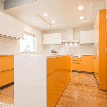 Vivid Orange High Glossy Kitchen