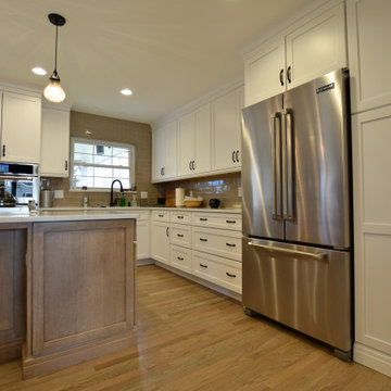 West Hialeah Place - Transitional White Kitchen