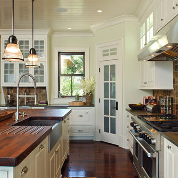 Walk - in pantry in the corner of kitchen