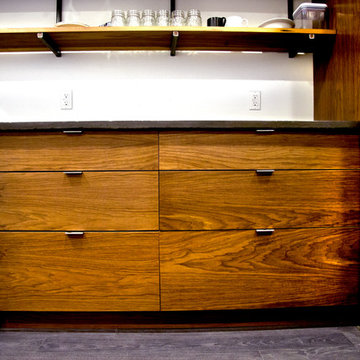 Walnut flat panel doors