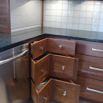 Walnut horizontal grain kitchen