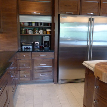 Walnut horizontal grain kitchen