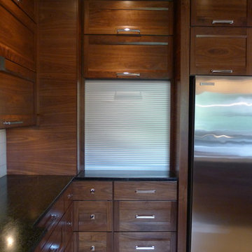 Walnut horizontal grain kitchen