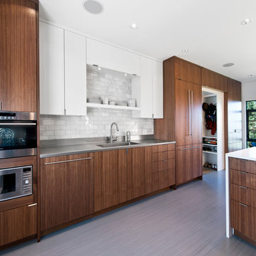 Walnut Storage Wall