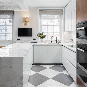 Walnut White & Marble