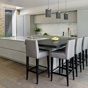 Wandsworth contemporary bespoke grey kitchen