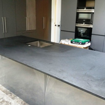 Wandsworth property in Absolute Black granite leather finish