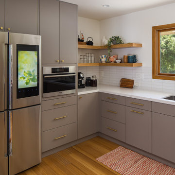 Warm contemporary Kitchen and living room in Arcadia