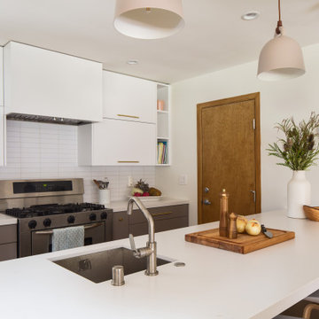 Warm contemporary Kitchen and living room in Arcadia