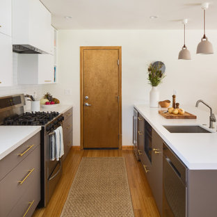 Warm contemporary Kitchen and living room in Arcadia