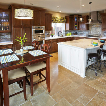 Warm Family Transitional Kitchen