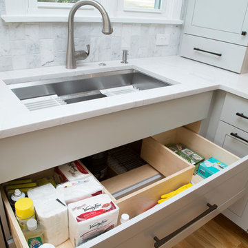 Warm Grey And Walnut Contemporary Kitchen