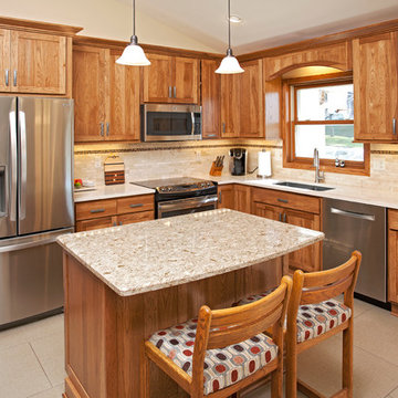 Warm Hickory Kitchen
