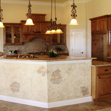 Warm Inviting Kitchen with Faux finish on par.