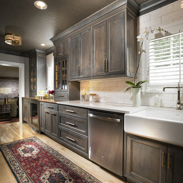 Warm Sophisticated Galley Kitchen