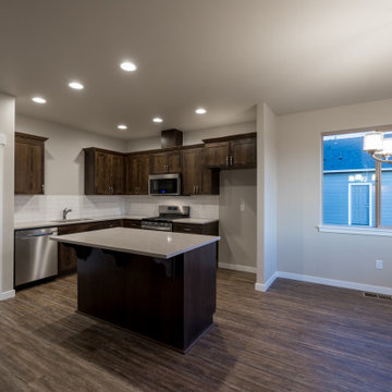 Warm Wood Kitchen and Vaulted Great Room