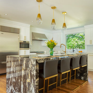 Waterfall Countertop Adds Wow Factor
