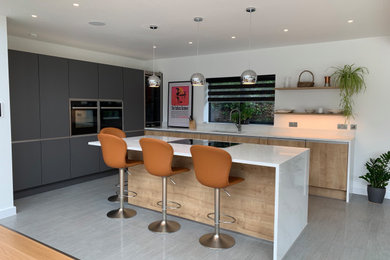 Inspiration for a contemporary kitchen in Kent.