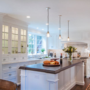 75 Beautiful Traditional White Kitchen Wood Kitchen Pictures & Ideas