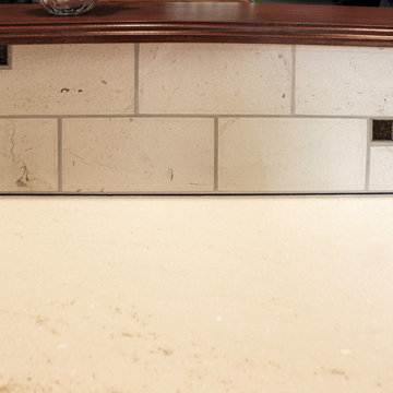 Waypoint Auburn Glaze Cabinets with Cambria Brittanicca Quartz Countertop