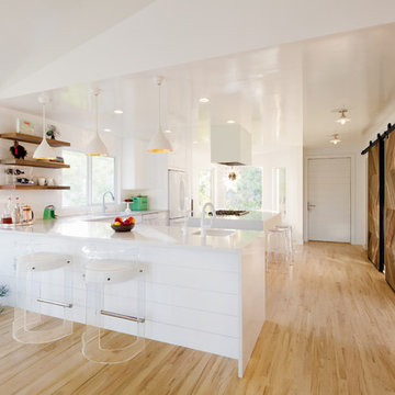 We love a white modern kitchen